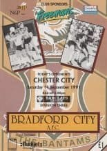 Bradford City v Chester City  14-Sep-1991