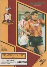 Bradford City v Chester City 15-Aug-1992