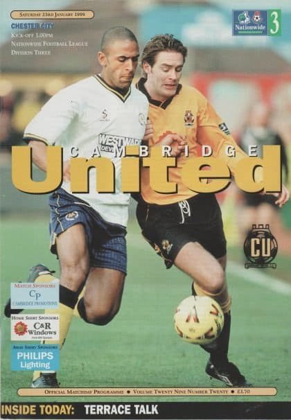 Cambridge United v Chester City 23-Jan-1999