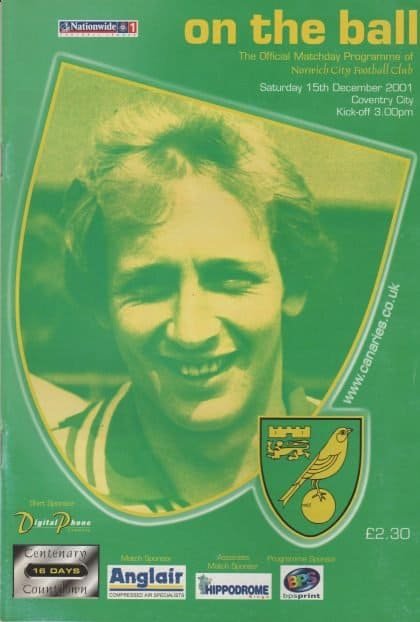 Norwich City v Coventry City 15-Dec-2001