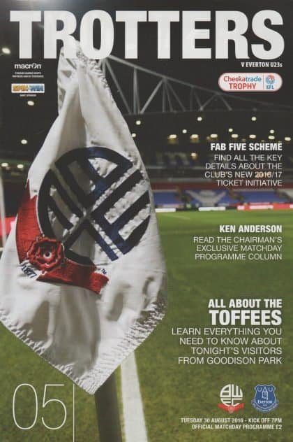 Bolton Wanderers v Everton u23 30-Aug-2016