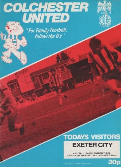 Colchester United v Exeter City 03-Feb-1981