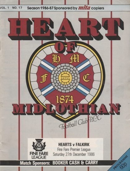 Heart of Midlothian v Falkirk  27-Dec-1986