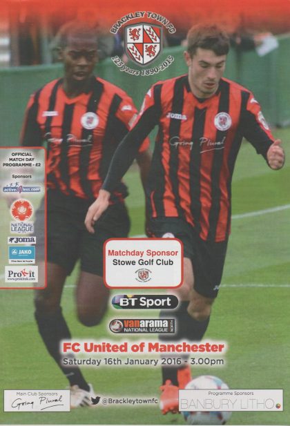 Brackley Town v  FC United of Manchester  16-Jan-2016