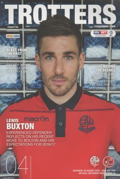 Bolton Wanderers v Fleetwood Town  20-Aug-2016