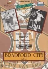 Bradford City v Fulham 12-Oct-1991