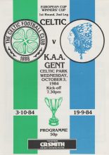 Glasgow Celtic v KAA Gent   03-Oct-1984