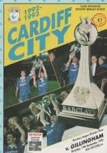 Cardiff City v Gillingham 19-Sep-1992