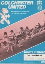 Colchester United v Gillingham 09-Aug-1980