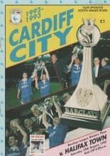 Cardiff City v Halifax Town 29-Aug-1992