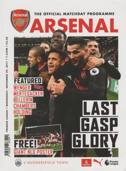 Arsenal v Huddersfield Town  29-Nov-2017
