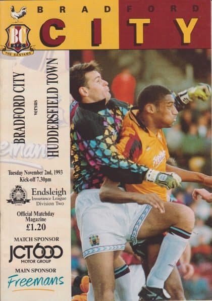 Bradford City v Huddersfield Town  02-Nov-1993