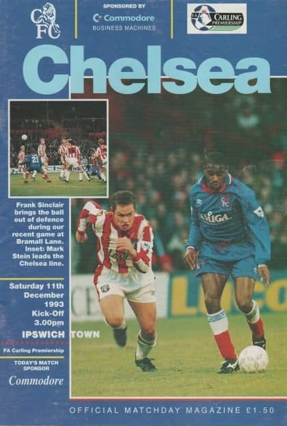 Chelsea v Ipswich Town 11-Dec-1993