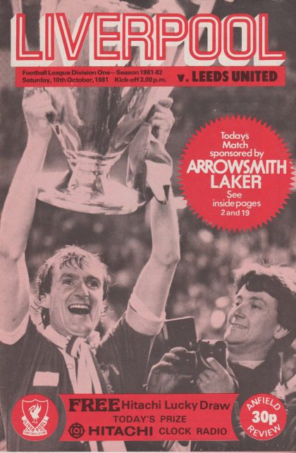 Liverpool v Leeds United 10-Oct-1981