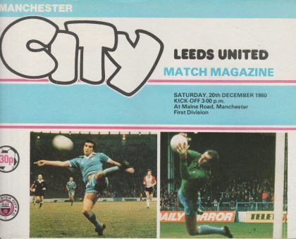 Manchester City v Leeds United 20-Dec-1980