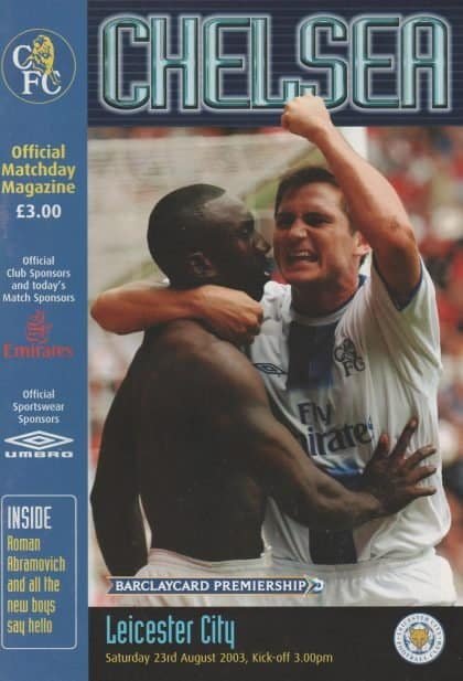 Chelsea v Leicester City 23-Aug-2003