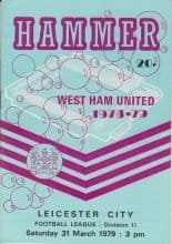 West Ham United v Leicester City 31-Mar-1979