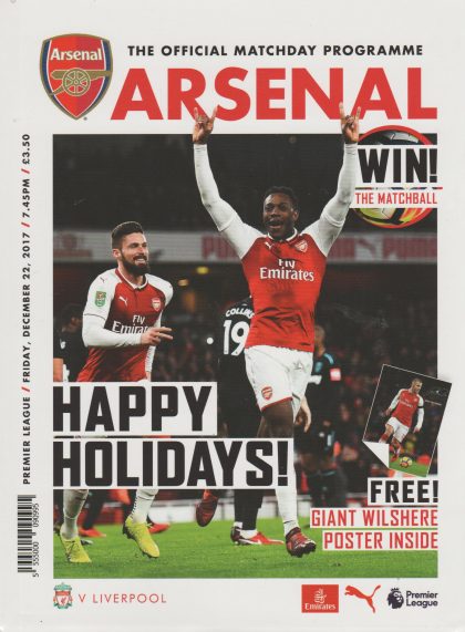 Arsenal v Liverpool   22-Dec-2017