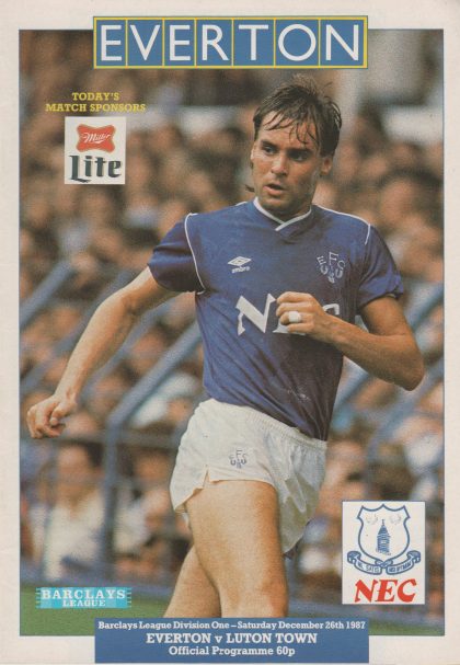 Everton v Luton Town  26-Dec-1987