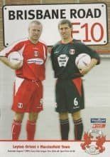 Leyton Orient v Macclesfield Town 07-Aug-2004