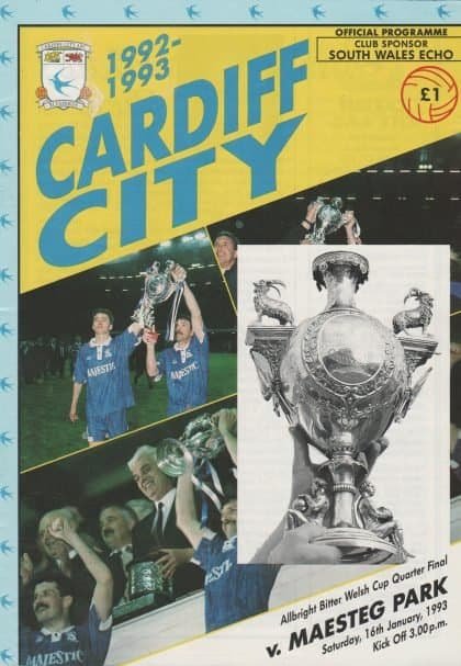 Cardiff City v Maesteg Park   16-Jan-1993