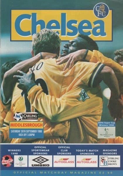 Chelsea v Middlesbrough 26-Sep-1998