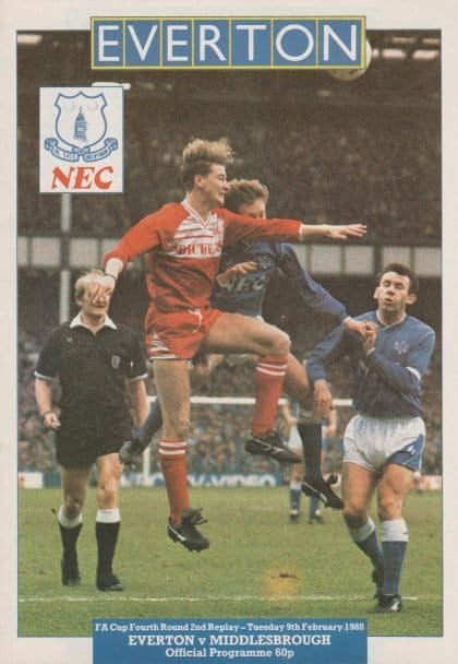 Everton v Middlesbrough 09-Feb-1988