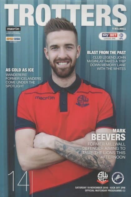 Bolton Wanderers v Millwall  19-Nov-2016