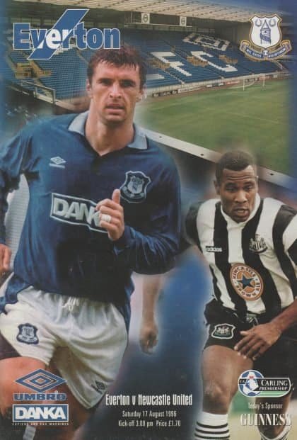 Everton v Newcastle United 17-Aug-1996