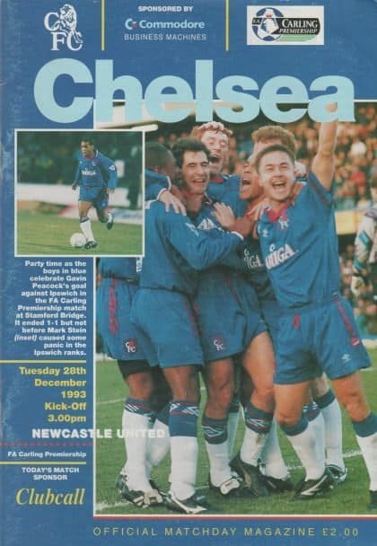 Chelsea v Newcastle United 28-Dec-1993