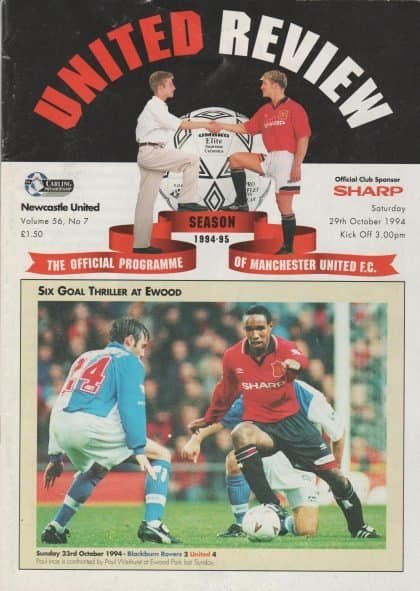 Manchester United v Newcastle United 29-Oct-1994