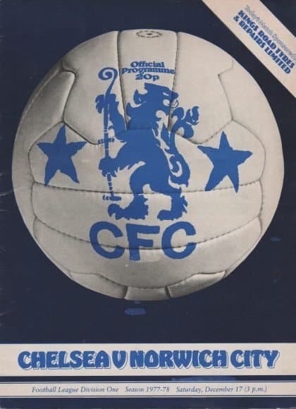 Chelsea v Norwich City  17-Dec-1978