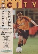 Bradford City v Leyton Orient 08-Jan-1994
