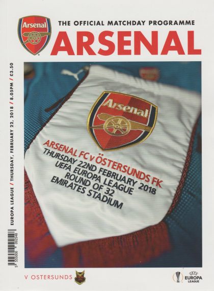 Arsenal v Östersunds FK  22-Feb-2018