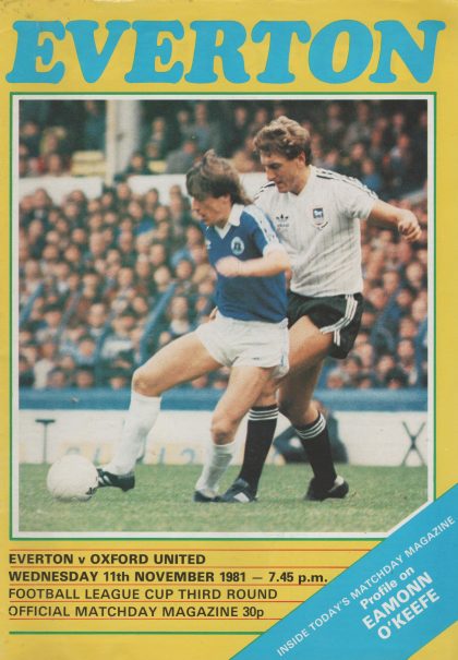 Everton v Oxford United 11-Nov-1981