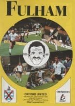 Fulham v Oxford United 23-Aug-1989