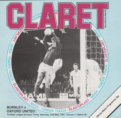 Burnley v Oxford United 02-May-1981