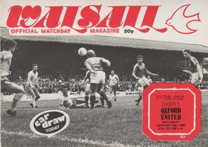 Walsall v Oxford United 30-Jan-1982