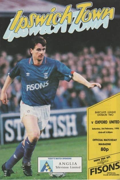Ipswich Town v Oxford United 03-Feb-1990