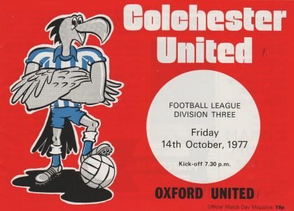 Colchester United v Oxford United 14-Oct-1977