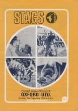 Mansfield Town v Oxford United 15-Sep-1979