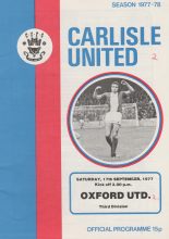 Carlisle United v Oxford United 17-Sep-1977