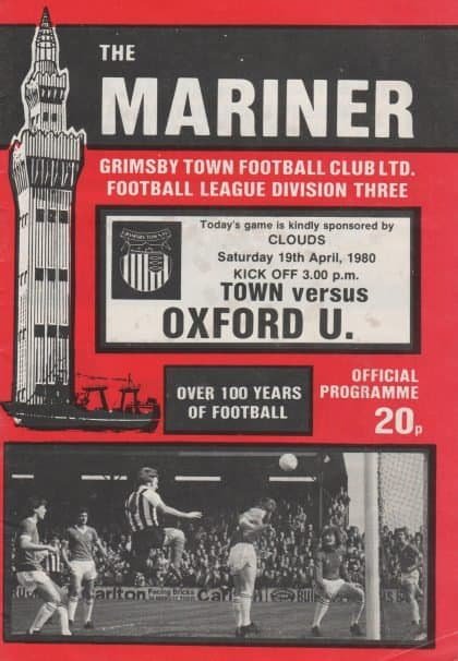 Grimsby Town v Oxford United 19-Apr-1980