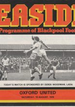Blackpool v Oxford United  19-Aug-1978