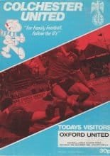 Colchester United v Oxford United 29-Nov-1980