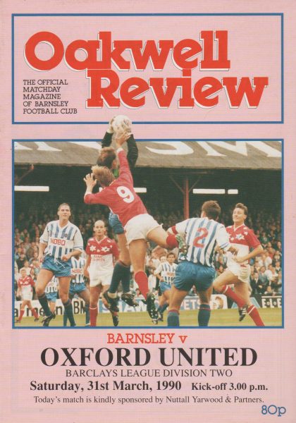 Barnsley v Oxford United 31-Mar-1990