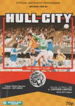 Hull City v Oxford United 03-Mar-1990