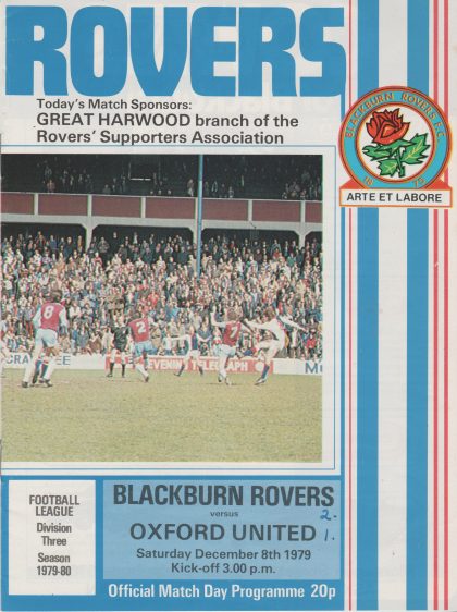 Blackburn Rovers v Oxford United 08-Dec-1979