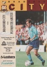 Bradford City v Plymouth Argyle 20-Nov-1993