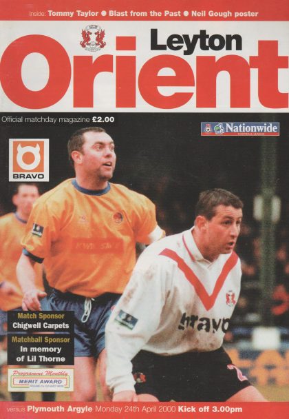 Leyton Orient v Plymouth Argyle 24-Apr-2000